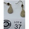Image 2 : Pair of Sterling and Lapis Teardrop Earrings ( tested)