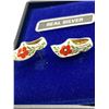 Image 2 : Enamel on Sterling Clog Earrings