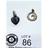 Image 1 : 2 Sterling Pendants with Lapis