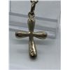Image 2 : Sterling Silver Cross and Chain Necklace