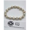 Image 1 : Natural Pearl & Silver Bead Bracelet