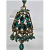 Image 2 : Nice Pair of Green Crystal Drop Earrings