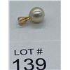 Image 2 : 14k Gold and Pearl Drop Pendant