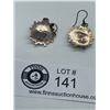 Image 2 : Pair of Sun Mask Sterling Earrings