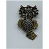 Image 2 : 1970's Style Rhinestone & Brass Owl Pendant