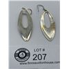 Image 2 : Large Sterling Silver Earrings, As Found