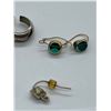 Image 2 : 3 Pairs of Earrings 1 Gilded Bohemian Glass + 2 Sterling Silver