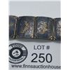 Image 2 : Fabulous Siam Sterling Panel Bracelet Catch is Missing