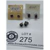 Image 1 : 3 Pairs of Vintage Stone Set Stud Earrings