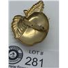 Image 2 : 1950's Coro Apple Brooch with Rhinestones