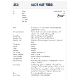 Lance & Melody Pospisil - 45 Steers