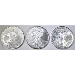 2004, 2005 & 2006 BU AMERICAN SILVER EAGLES