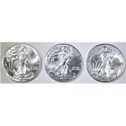 2016, 2017 & 2018 BU AMERICAN SILVER EAGLES