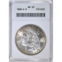 1888-O MORGAN DOLLAR, ANACS MS-63