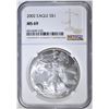Image 1 : 2002 AMERICAN SILVER EAGLE, NGC MS-69