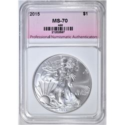2015 AMERICAN SILVER EAGLE PNA PERFECT GEM BU