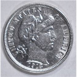 1913 BARBER DIME  AU/BU