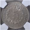 Image 3 : 1866 RAYS SHIELD NICKEL  NGC MS-61