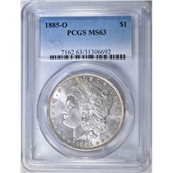 1885-O MORGAN DOLLAR  PCGS MS-63