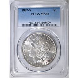 1887-S MORGAN DOLLAR  PCGS MS-62