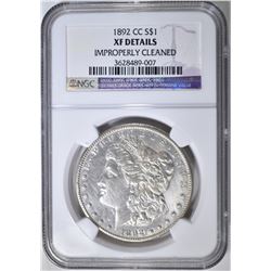 1892-CC MORGAN DOLLAR  NGC XF DETAILS