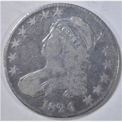 1824 BUST HALF DOLLAR  FINE