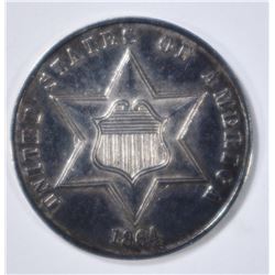 1864 3 CENT SILVER  GEM PROOF