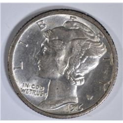 1916-S MERCURY DIME  GEM BU