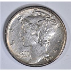 1921-D MERCURY DIME  BU FSB  OLD CLEANING