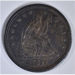 1877-S SEATED LIBERTY QUARTER  NICE ORIG UNC