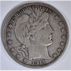 1911-S BARBER HALF DOLLAR  XF
