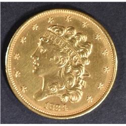 1834 $5 GOLD LIBERTY  NICE BU   PLAIN 4