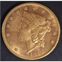 1866 $20 GOLD LIBERTY  ORIG  UNC