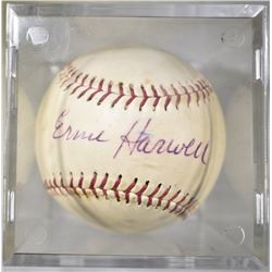 ERNIE HARWELL DETROIT TIGERS SIGNED BASEBALL