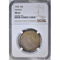 1928 HAWAII HALF DOLLAR  NGC MS-63