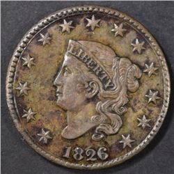 1826 LARGE CENT  AU/BU