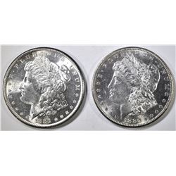 1880-S & 81-S MORGAN DOLLARS CH BU