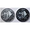 Image 1 : 2012 & 15 ONE OUNCE SILVER PHILHARMONIC COINS