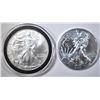 Image 1 : 2000 & 2020 AMERICAN SILVER EAGLES