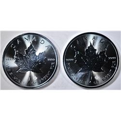 2017 & 2020 1-OUNCE SILVER CANADA MAPLE LEAF COINS