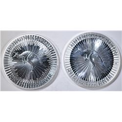 2016 & 2020 AUSTRALIA KANGAROO 1-Oz SILVER COINS