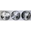Image 2 : 3-ONE OUNCE .999 SILVER BUFFALO/INDIAN  ROUNDS