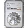 Image 1 : 2002 AMERICAN SILVER EAGLE, NGC MS-69