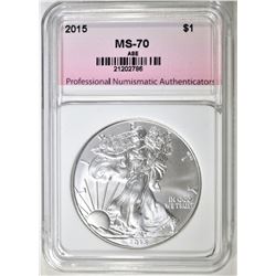 2015 AMERICAN SILVER EAGLE PNA PERFECT GEM BU