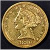 Image 1 : 1880 $5 GOLD LIBERTY AU