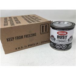 Krylon Rust Protector Flat Enamel- Flat Black (4 x 237ml)