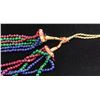 Image 2 : Natural Ruby Blue Sapphire Emerald Necklace
