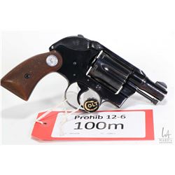 Prohib 12-6 handgun Colt model Agent (1958), .38 Special six shot double action revolver, w/ bbl len