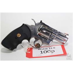 Prohib 12-6 handgun Colt model Python (1989), ,357 Magnum six shot double action revolver, w/ bbl le