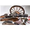 Image 2 : Miniature .69 caliber Spanish cannon. 26 1/2" with wooden carriage. Includes selection of cannon bal